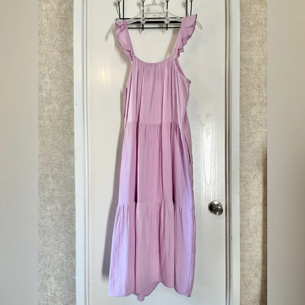 J. Crew Lavender Sleeveless Midi-Dress